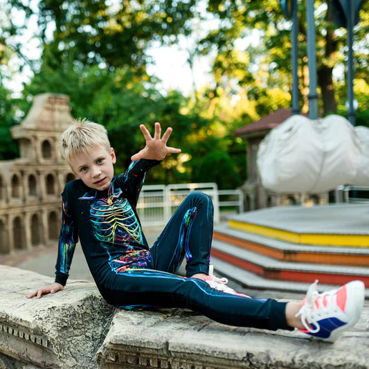Rainbow Mystical Skeleton Bodysuit for Boys - Kate Princess Dress