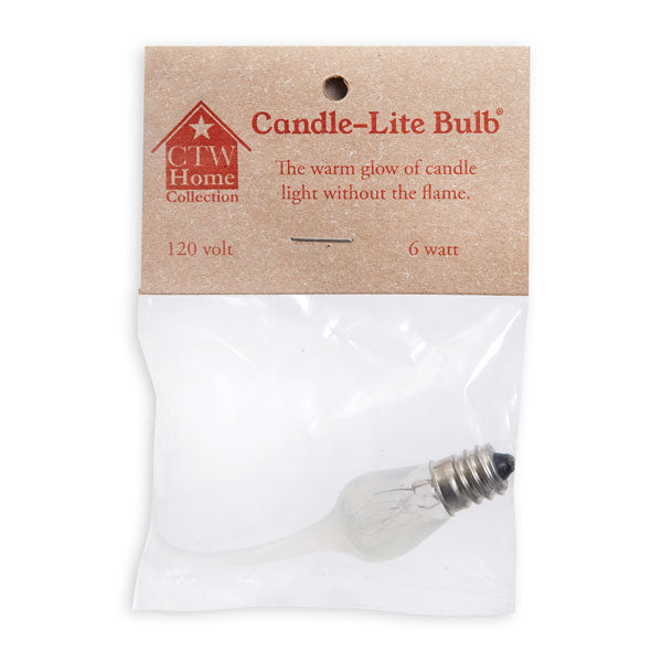 12 Med 6W C-Lite Bulbs – Warm Candlelight Glow (Box of 12)