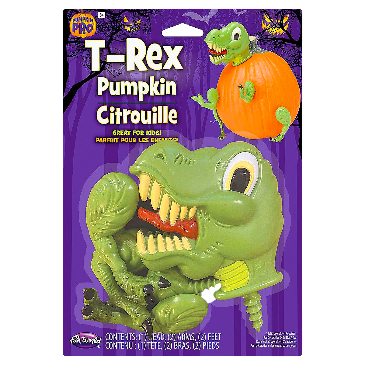 Halloween T-Rex Dinosaur Pumpkin Decorating Kit