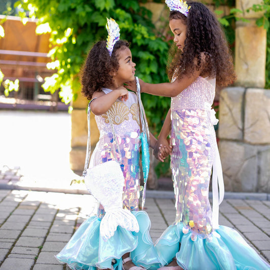 Mermaid Tail Princess Dress – Sparkly Costume for Girls