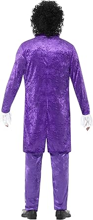Smiffys Men's 80s Purple Musician Costume