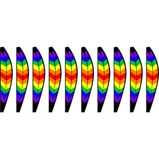 26 in. Double Rainbow Chevron Hot Air Balloon | Colorful Garden Spinner