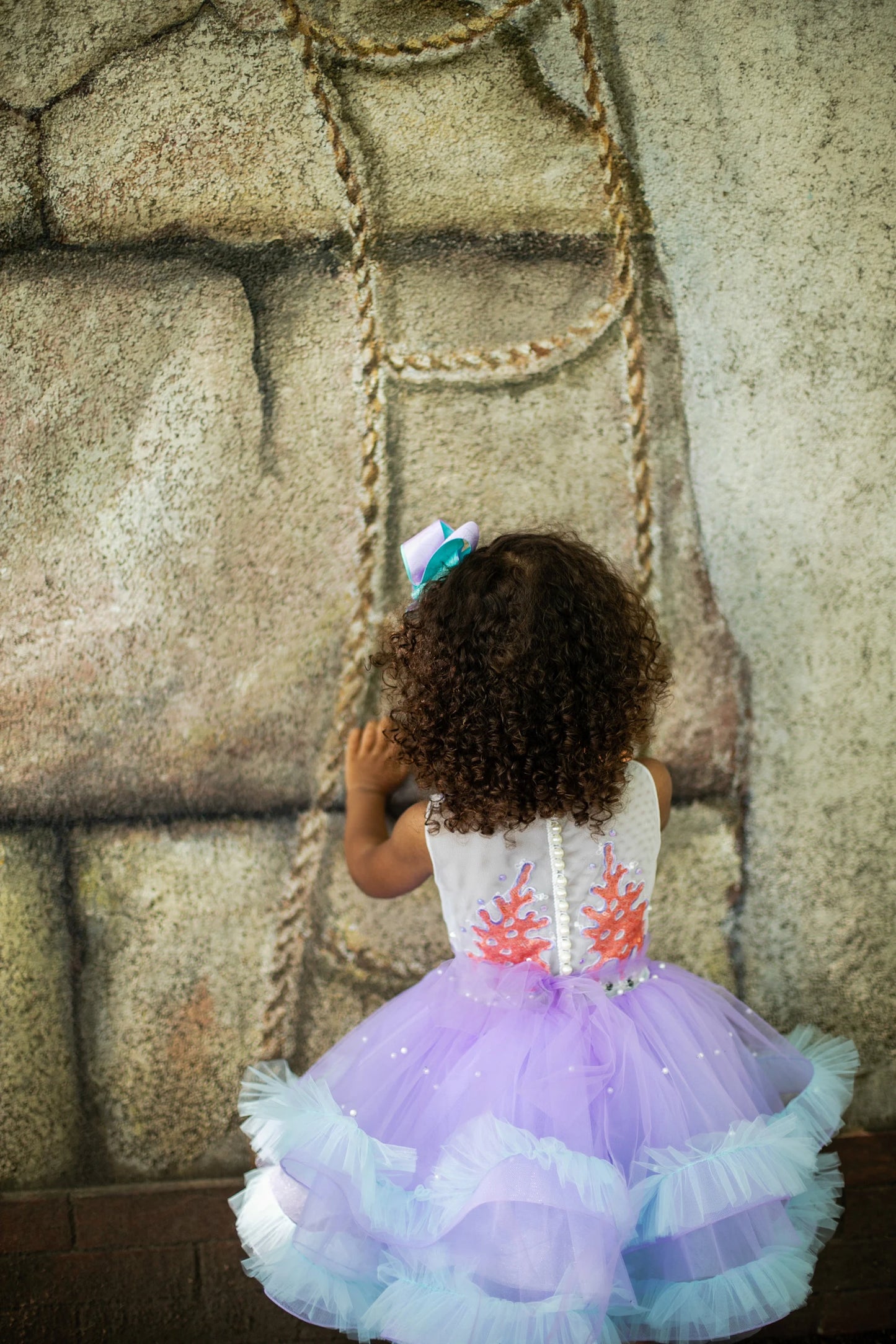 Sea Princess Dress, Mermaid Ruffle Tutu, Party Birthday Dress