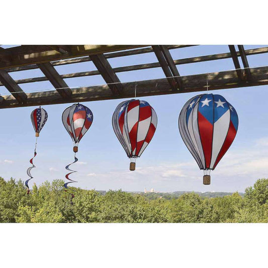 26 in. Patriotic Hot Air Balloon | Vibrant Garden Spinner