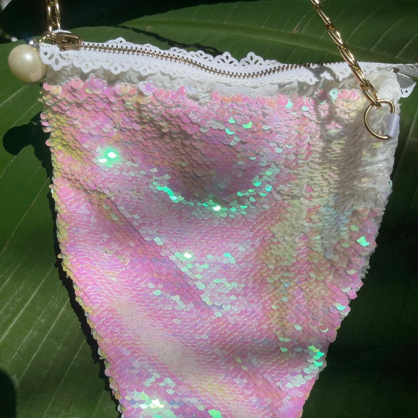 Shiny turquoise holographic mermaid bag for girls costume – Kate Princess Dress