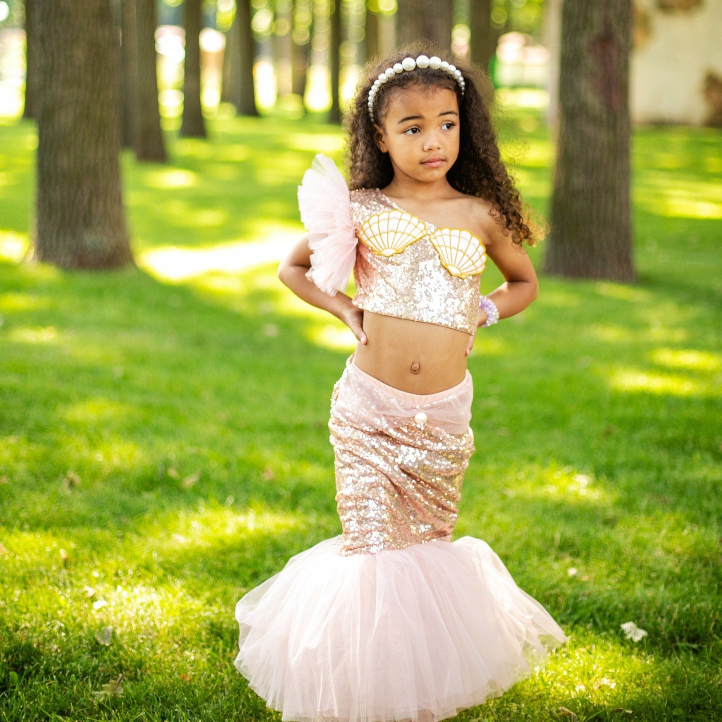 Princess costume pearl tiara headpiece for birthdays – Kate Princess Dress