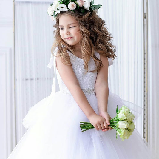 First Communion Dress, Girl Wedding Flower Dress