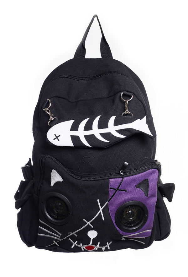 KITTY SPEAKER BACKPACK BLK/PUR