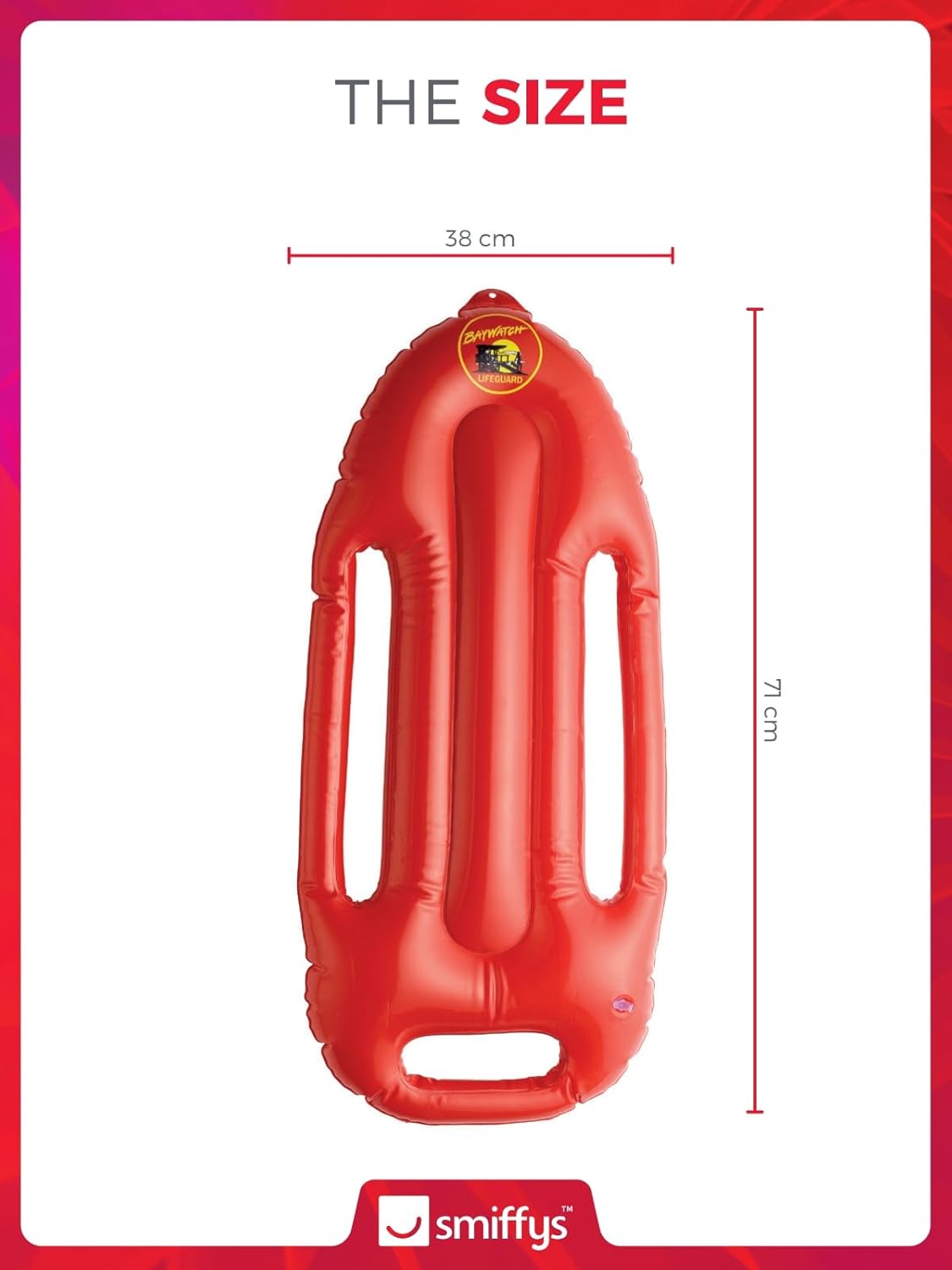 Smiffys Baywatch Lifeguard Inflatable Float Prop Red