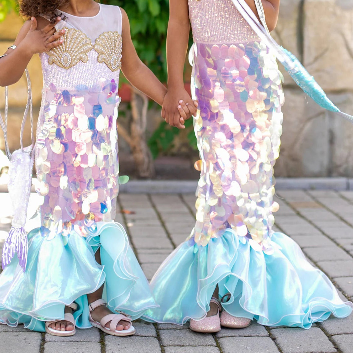 Mermaid Tail Princess Dress – Sparkly Costume for Girls
