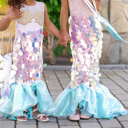 Mermaid Tail Princess Dress – Sparkly Costume for Girls