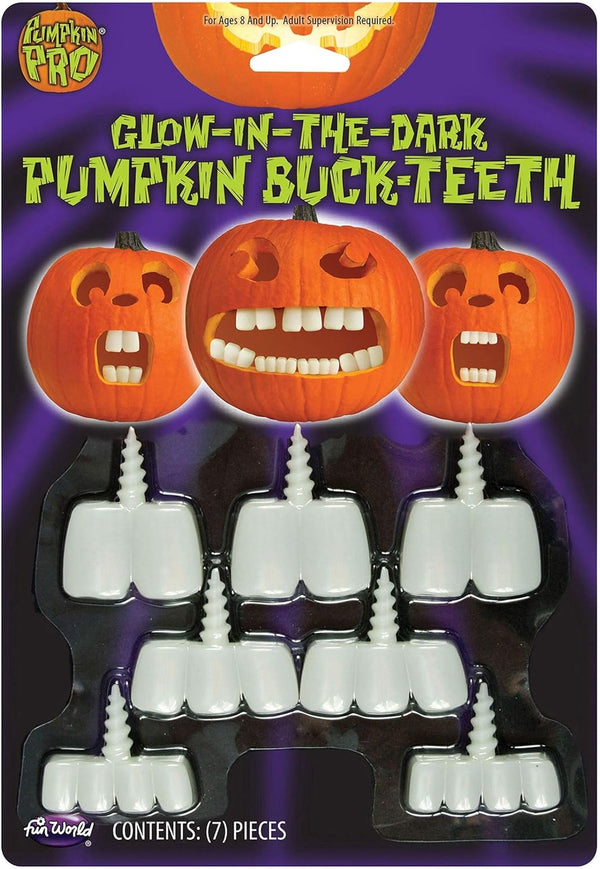 Glow Pumpkin Teeth Set, Standard, Multi-Colored