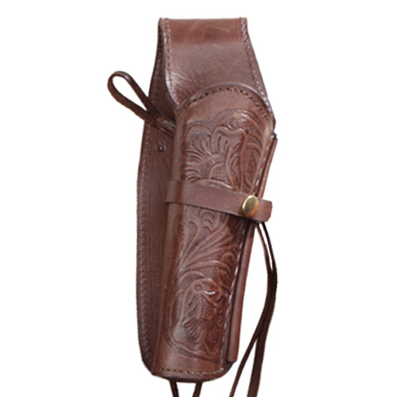 Chocolate .38 Caliber Tooled Leather Holster