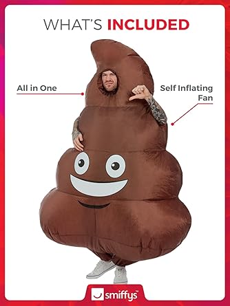 Inflatable Poop Costume, Brown