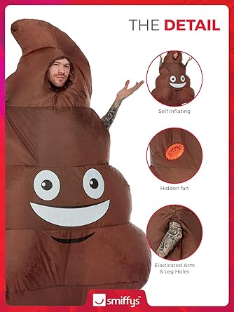 Inflatable Poop Costume, Brown