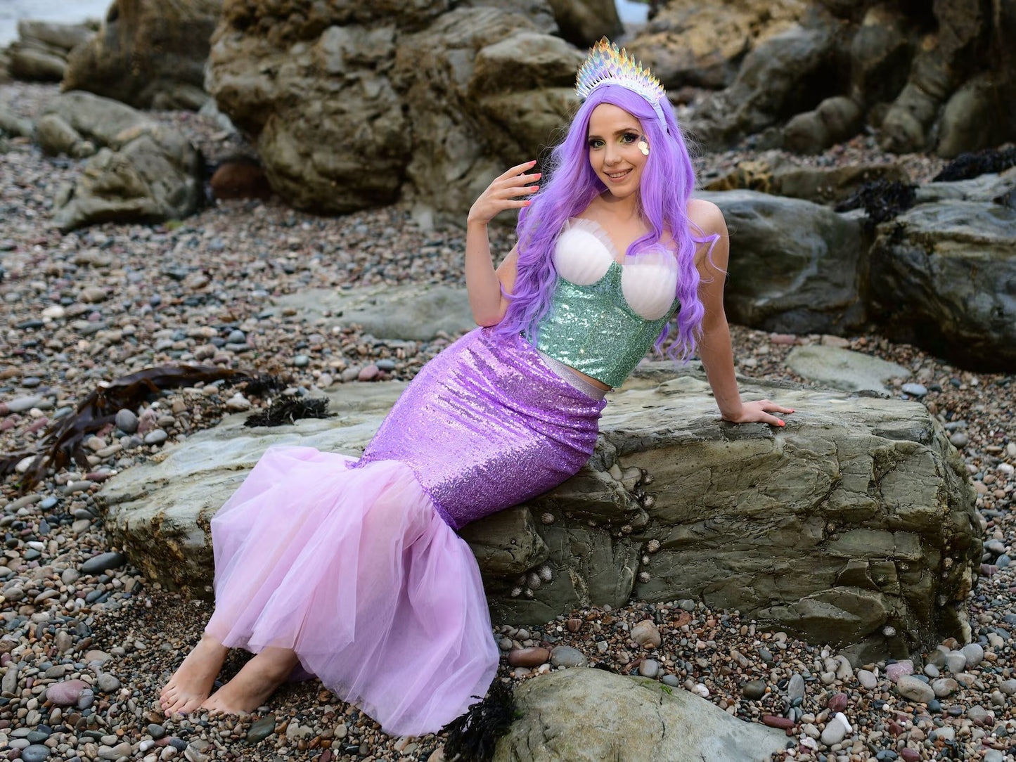 Lavender Fish Tail Skirt & Mint Top- Cosplay & Halloween