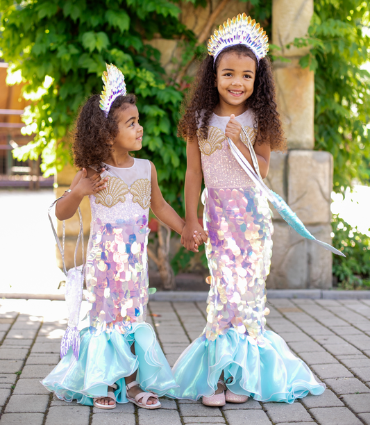 Mermaid Tail Princess Dress – Sparkly Costume for Girls