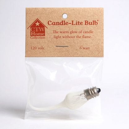 12 Med 6W C-Lite Bulbs – Warm Candlelight Glow (Box of 12)