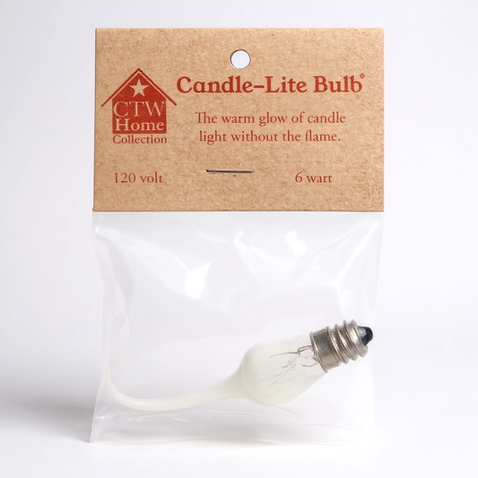 12 Med 6W C-Lite Bulbs – Warm Candlelight Glow (Box of 12)
