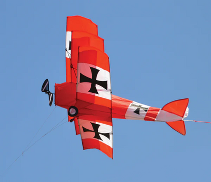 Red Baron Tri-Plane Kite - Durable, Easy to Fly Aircraft Design