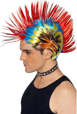 Smiffy's Street Punk 80s Mohawk Wig