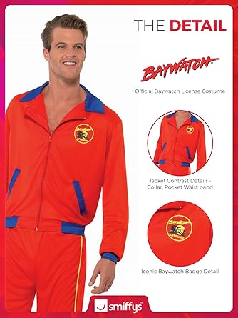 Smiffys Baywatch Beach Men's Lifeguard Costume