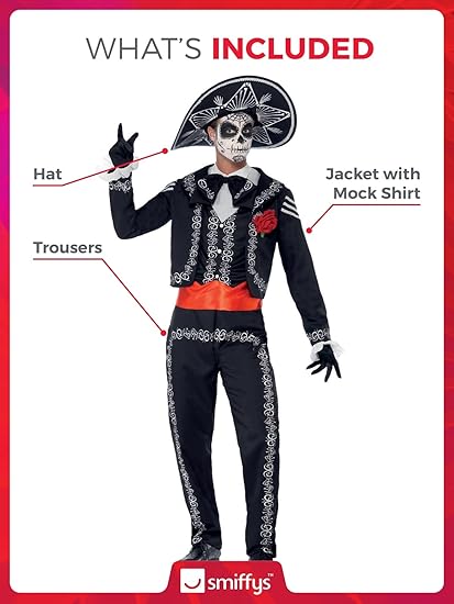 Smiffys Day of the Dead Se±or Bones Costume