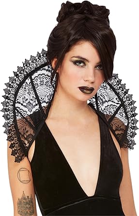 Smiffys Fever Gothic Lace Stand Up Collar with Back Tie