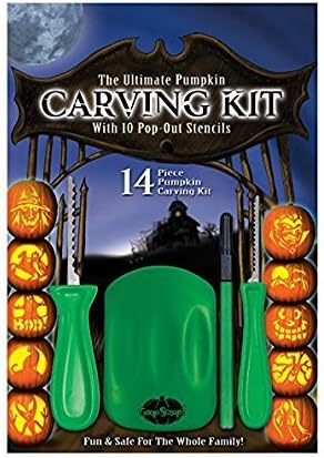 The Ultimate Pumpkin Carving Kit with 10 Pop-Out Stencils