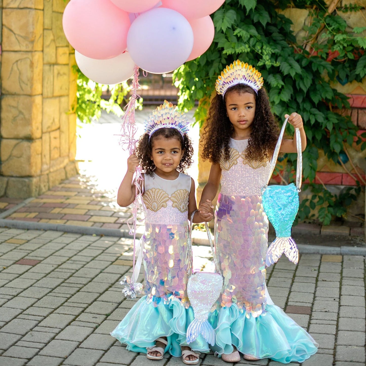 Mermaid Tail Princess Dress – Sparkly Costume for Girls