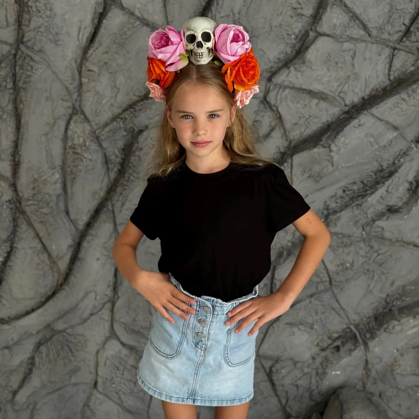 Lilac skull headband to pair with a mermaid costume, holographic vibe – Kate Princess Dress.