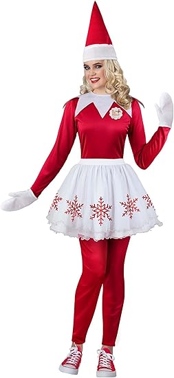 Womens Elf on The Shelf Costume Red