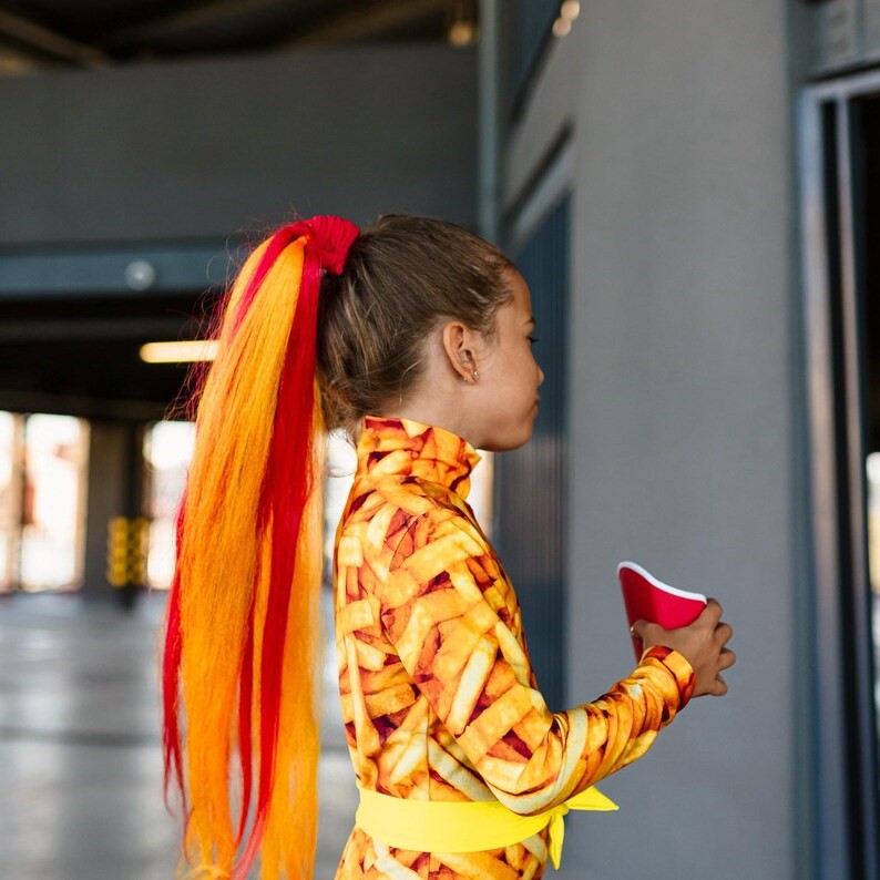 princess costume, mermaid costume, under the sea costume — side view fries box, turquoise highlight – Kate Princess Dress