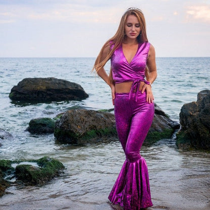 princess costume, mermaid costume, under the sea costume — mermaid top close-up, holographic shine – Kate Princess Dress