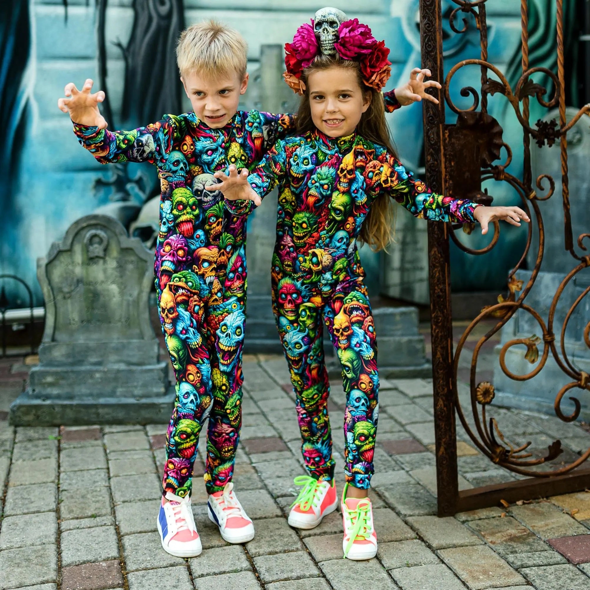 Zombie Halloween Costume for Girls, Spooky and Comfortable Bodysuit