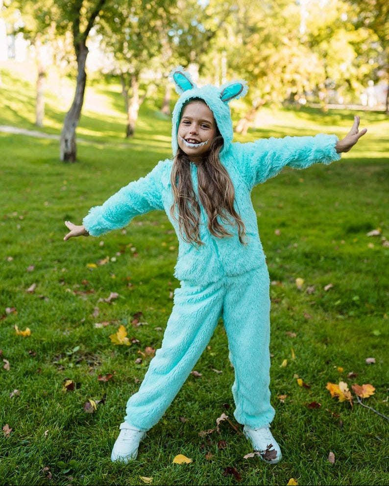 princess costume, mermaid costume, under the sea costume; mint labubu-style monster front view; turquoise, sequins – Kate Princess Dress