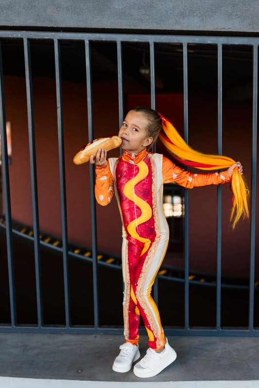 princess costume, mermaid costume, under the sea costume — kids hot dog front view, holographic accent – Kate Princess Dress