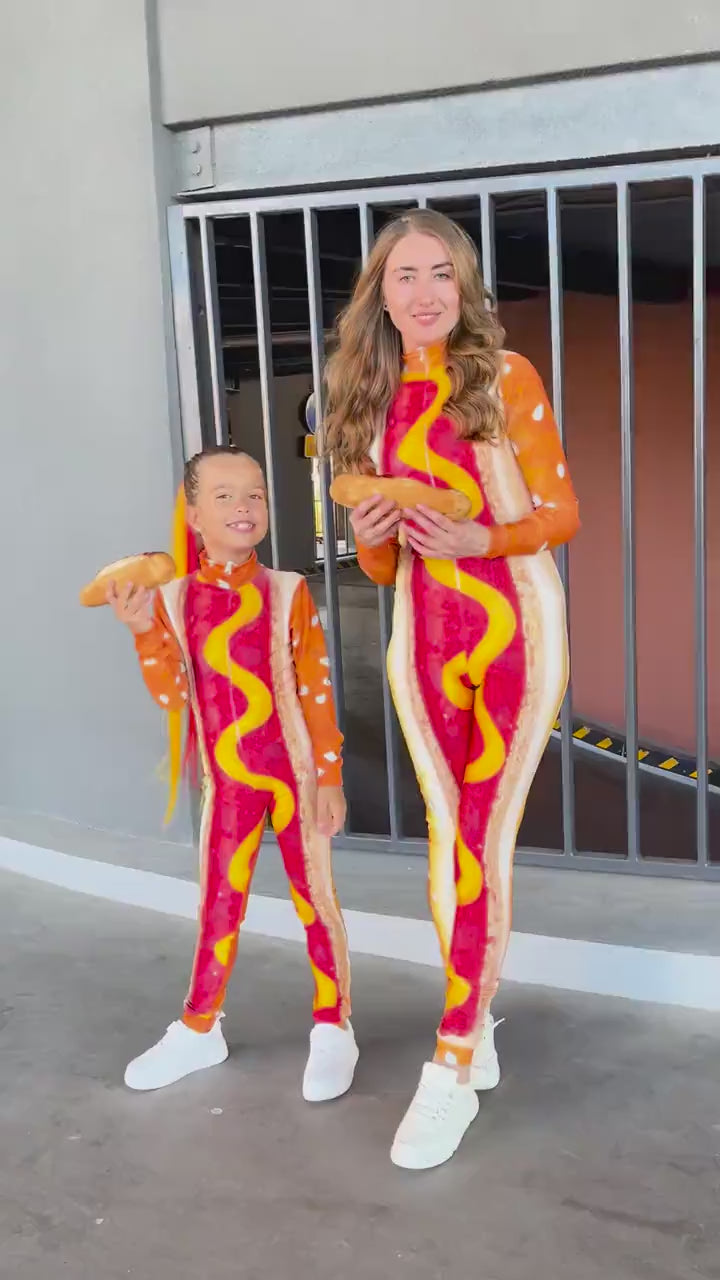 Hot dog costume for women that's cute, comfy, and party ready—perfect for Halloween and group themes