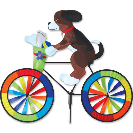 Puppy Bike Spinner – 30 in. Colorful Wind Spinner for Outdoor Decor