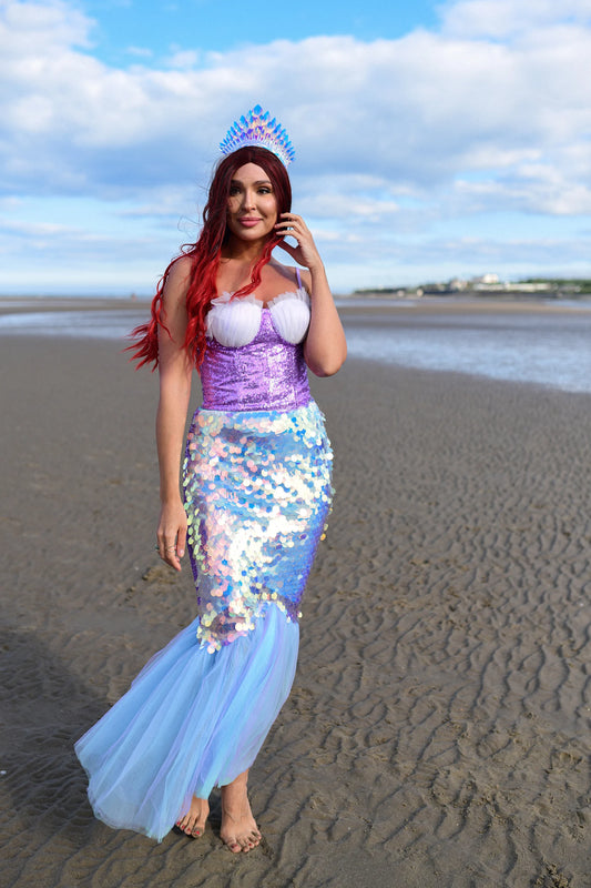 Woman Mermaid Halloween Costume - Sequin Top and Skirt