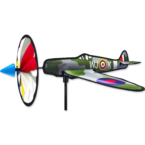 20 in. Spitfire Airplane Spinner | Vintage Garden Decor