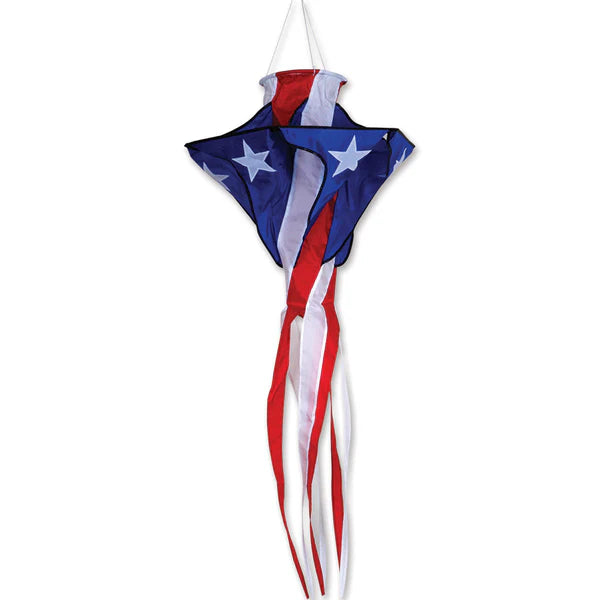 Patriotic Star Twister 30 – 14.5 Inch Red, White, and Blue Wind Spinner