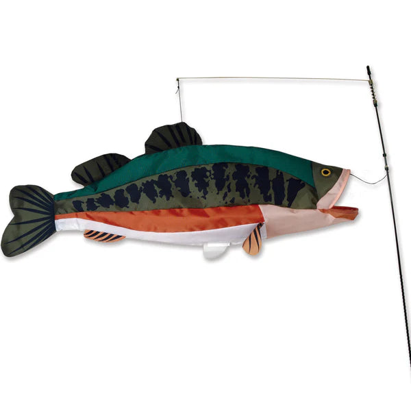 Swimming Fish - Bass Wind Spinner | Realistic Garden Decor