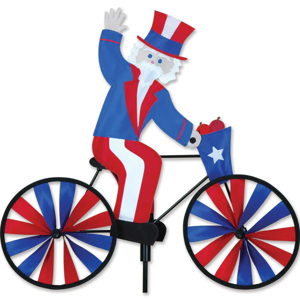 20-Inch Uncle Sam Bike Spinner | Patriotic Garden Decoration