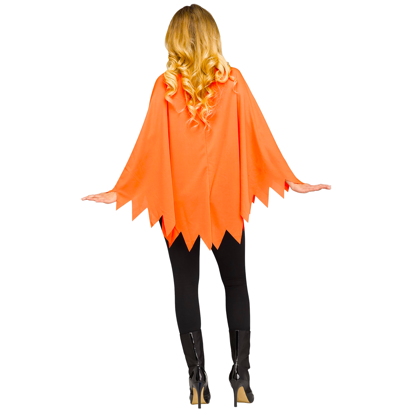 Pumpkin Poncho For Halloween for Women Adult Size