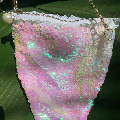 Shiny turquoise holographic mermaid bag for girls costume – Kate Princess Dress