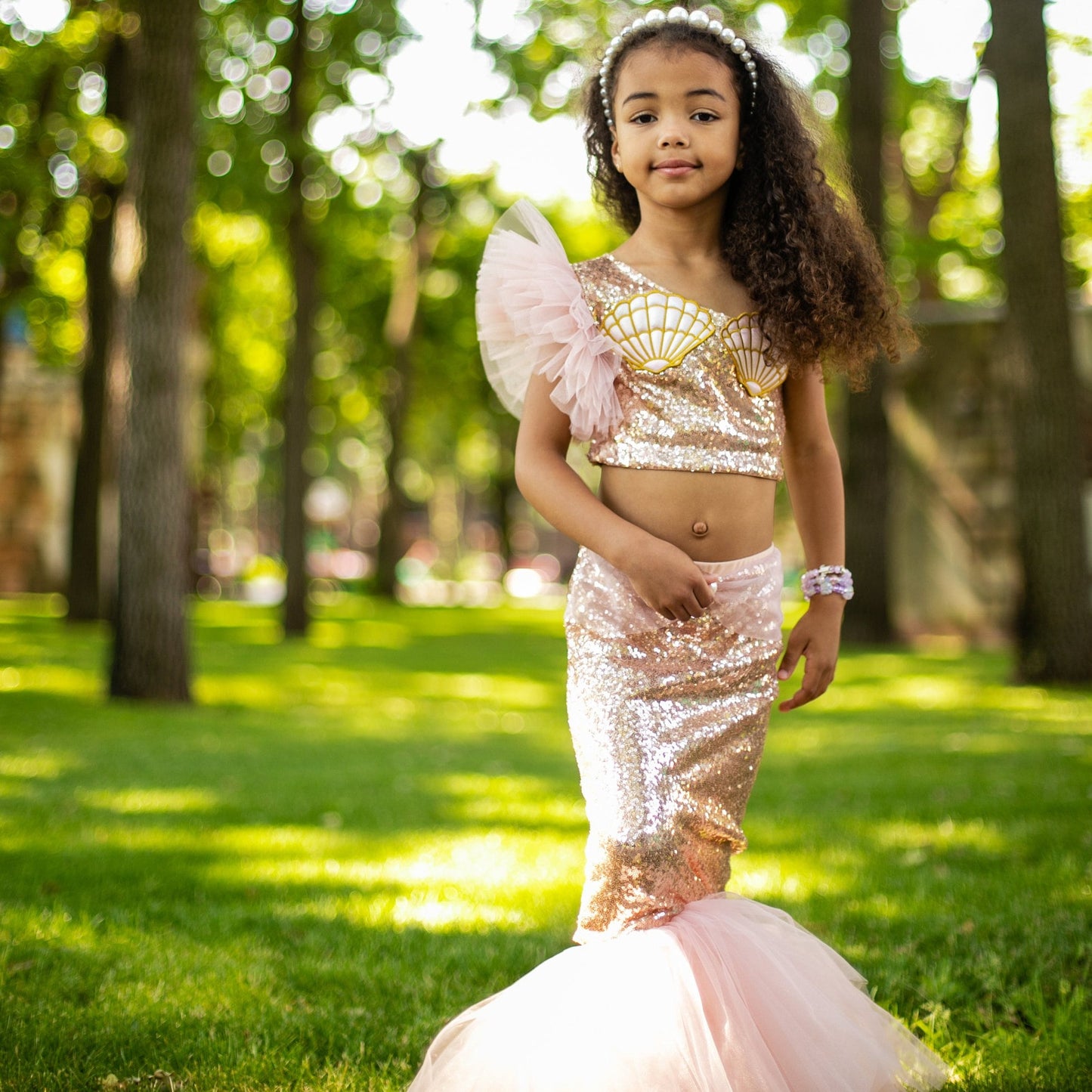 Magical Mermaid Costume for Girls - Two-Piece Set