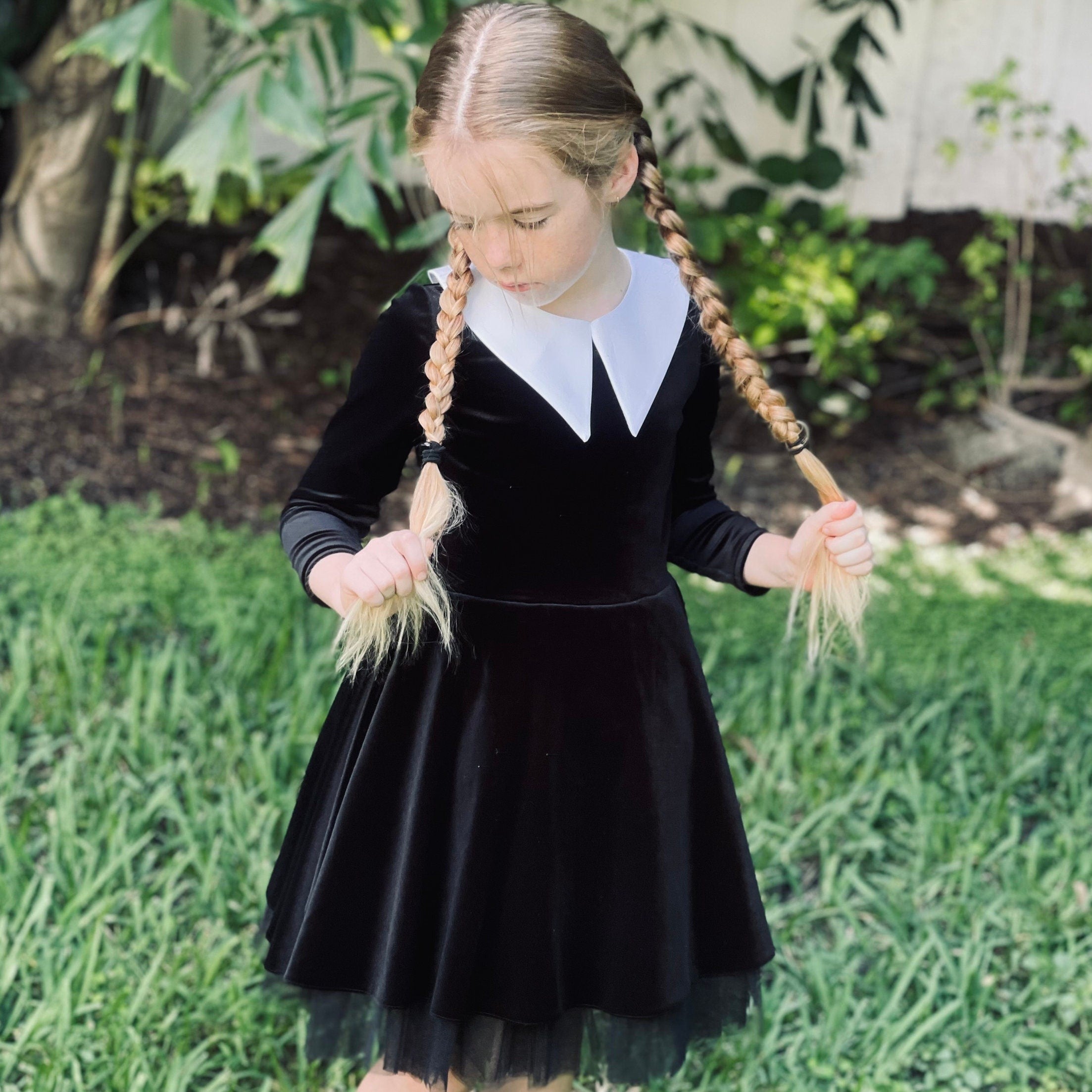 Wednesday Halloween Girl Dress - Little Black Dress