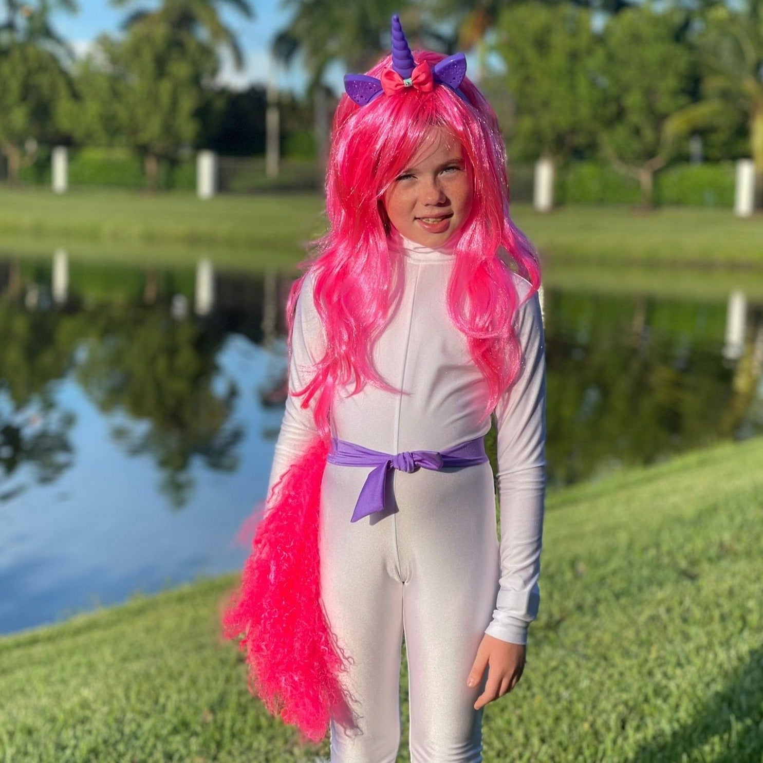 Kids Halloween Unicorn My Little Pony Bodysuit Pink Halloween Girl Costume