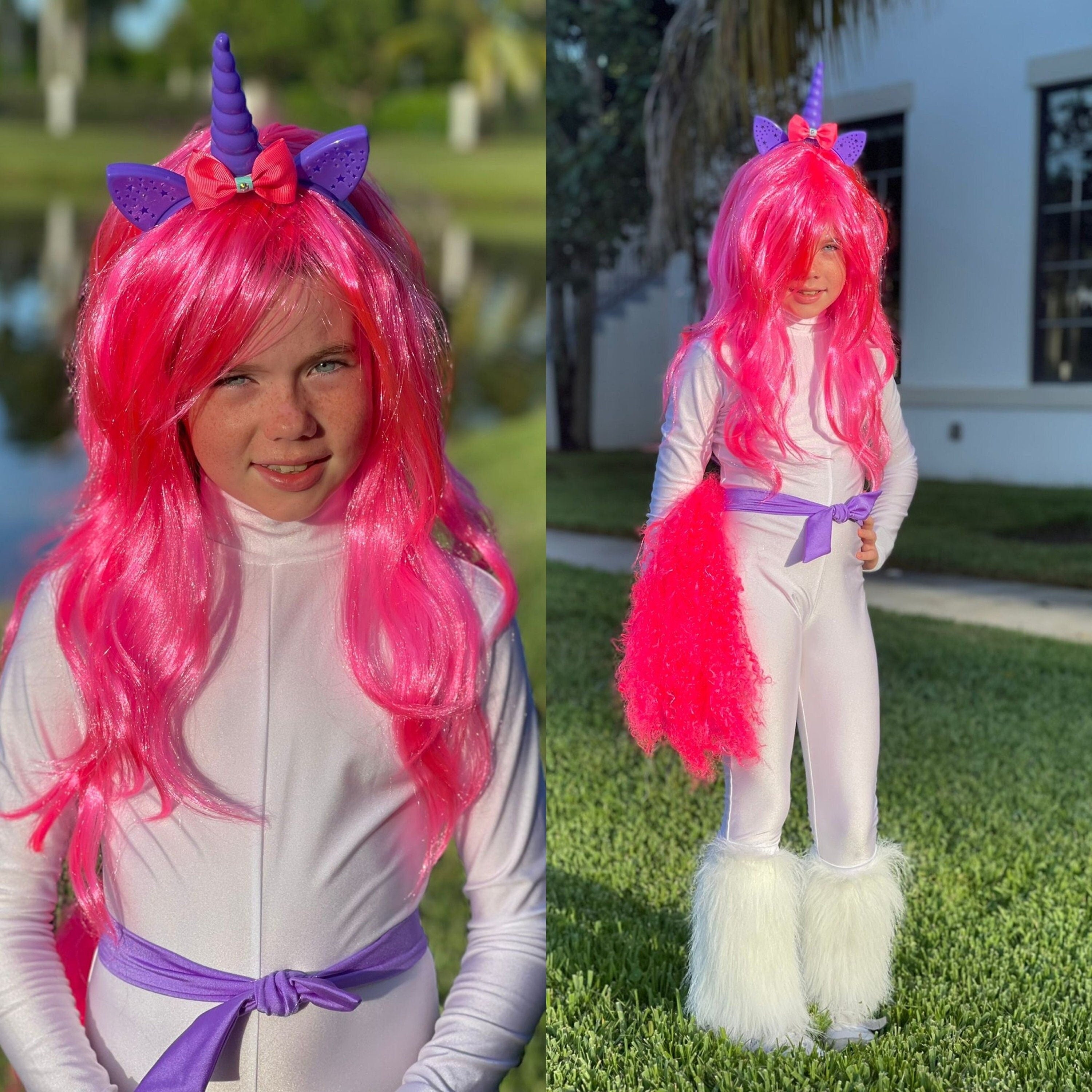 Kids Halloween Unicorn My Little Pony Bodysuit Pink Halloween Girl Costume